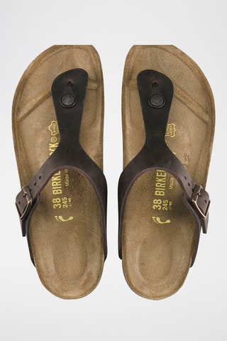 Sandales en cuir Gizeh - Marron - Etroite