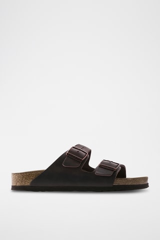 Leren Muiltjes Arizona - Bruin - Smal