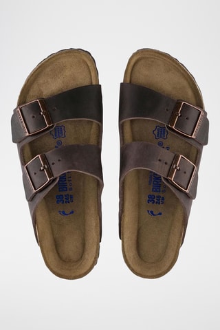 Leren Muiltjes Arizona - Bruin - Smal