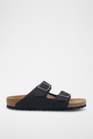 Leren Muiltjes Arizona - Marineblauw - Smal