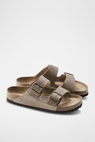Leren Muiltjes Arizona - Taupe - Normaal