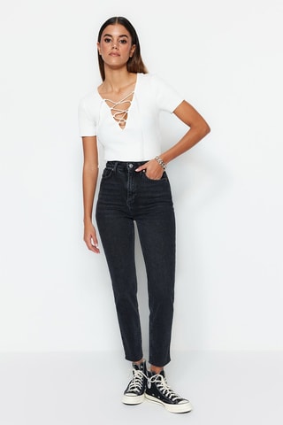 Vaquero slim fit 7/8 - Negro