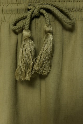 Crop top y pantalón de playa - Verde oscuro