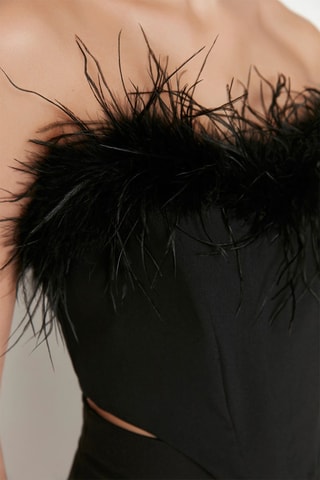 Top bustier - Negro