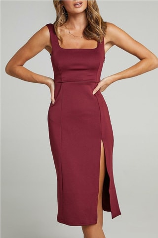 Vestido midi - Burdeos