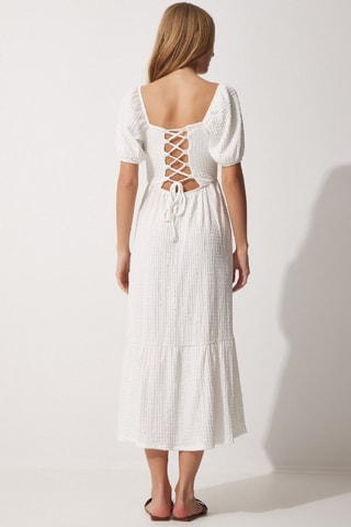 Vestido midi - Blanco