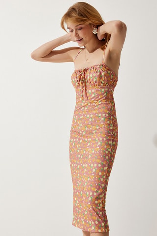 Vestido de tubo - Naranja y rosa