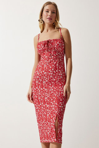 Vestido midi - Rojo