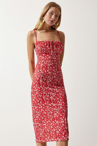 Vestido midi - Rojo