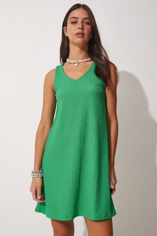 Vestido trapecio - Verde claro