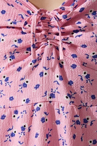 Vestido evasé - Rosa