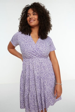 Vestido evasé - Malva