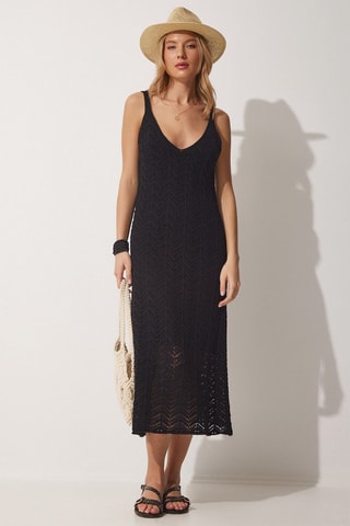 Vestido midi - Negro