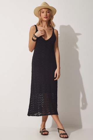 Vestido midi - Negro