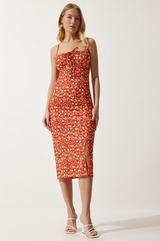 Vestido midi - Naranja