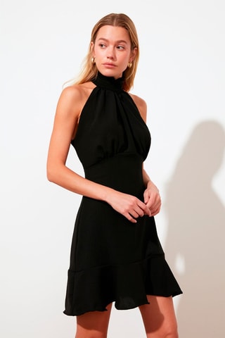 Vestido evasé - Negro