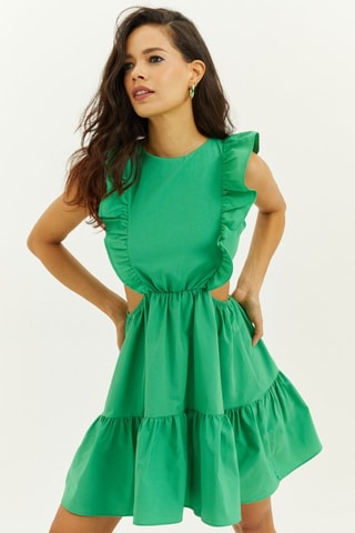 Vestido avolantado - Verde