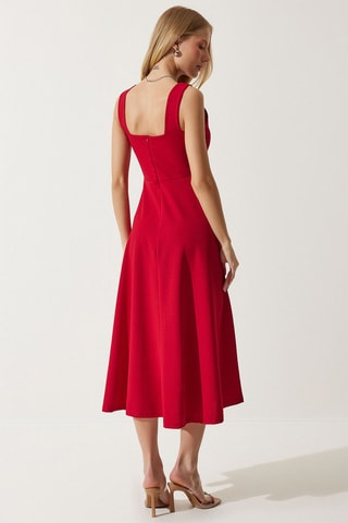 Vestido midi - Rojo