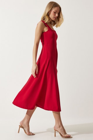 Vestido midi - Rojo