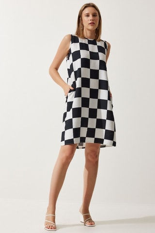 Vestido - Negro y blanco
