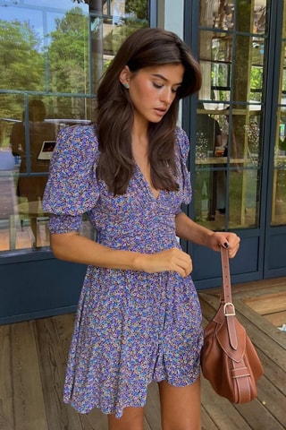Vestido evasé - Lila