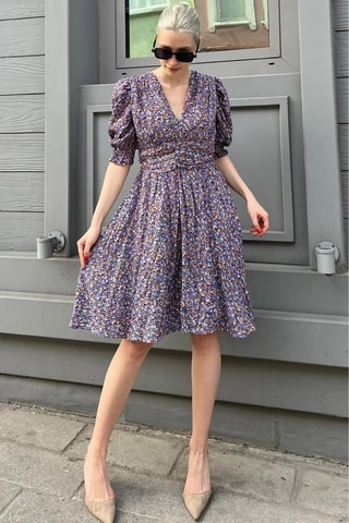 Vestido evasé - Lila