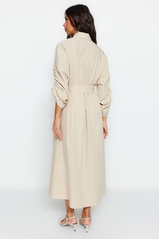 Vestido camisero - Beige