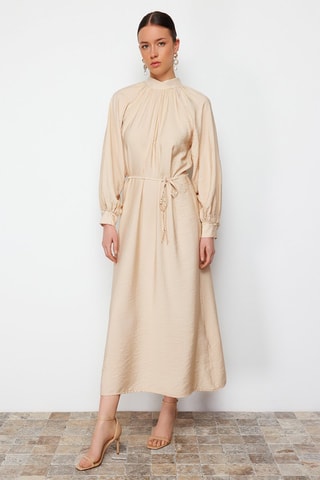 Vestido largo regular fit - Beige