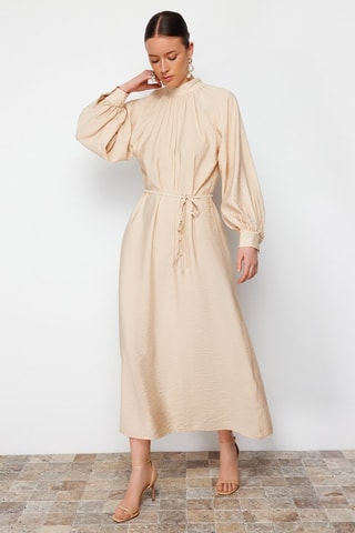 Vestido largo regular fit - Beige