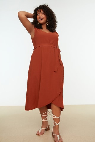 Vestido Plus Size - Terracota