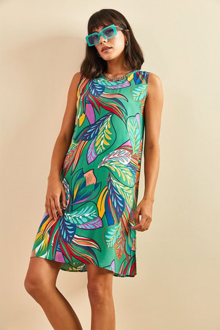 Vestido largo sin mangas - Verde