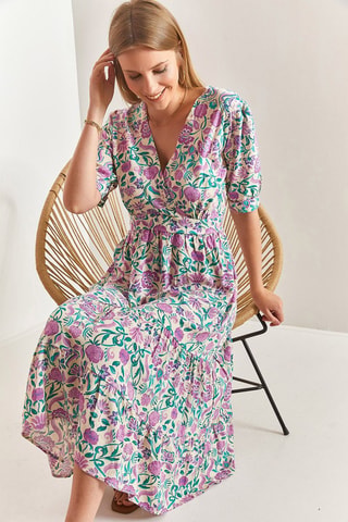 Vestido midi - Blanco