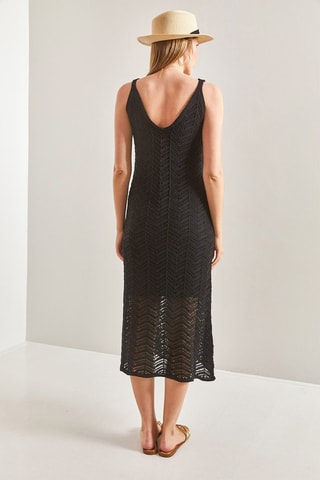Vestido midi - Negro