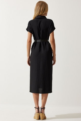 Vestido camisero - Negro