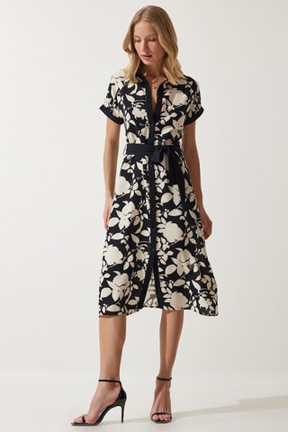 Vestido camisero - Negro