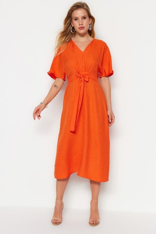 Vestido midi - Naranja