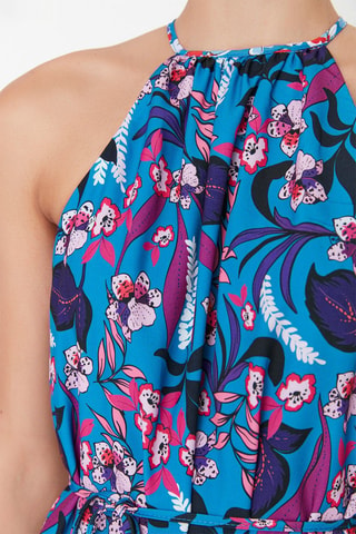 Vestido corto - 
Azul