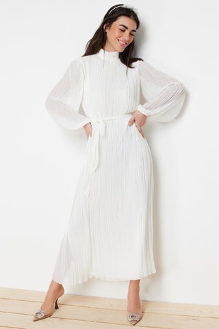 Vestido midi - Nude