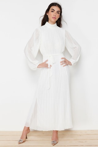 Vestido midi - Nude