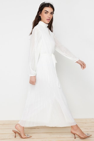 Vestido midi - Nude