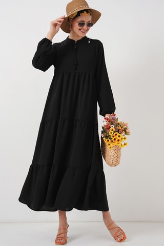 Vestido evasé - Negro
