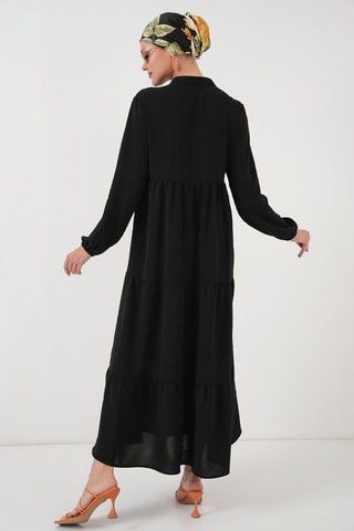 Vestido evasé - Negro
