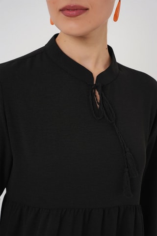 Vestido evasé - Negro