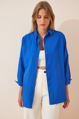 Camisa oversize - Azul oscuro