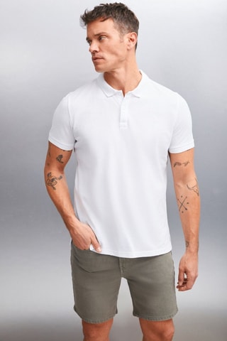 Polo regular fit - Blanco
