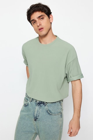 Camiseta oversize - Menta
