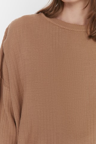 Jersey y pantalón wide leg - Camel