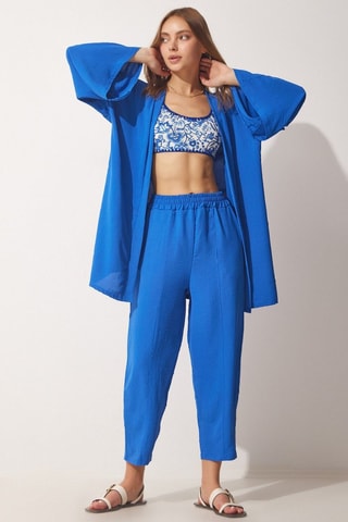 Kimono y pantalón - Azul rey