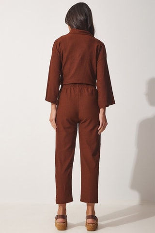 Kimono y pantalón - 
Marrón
