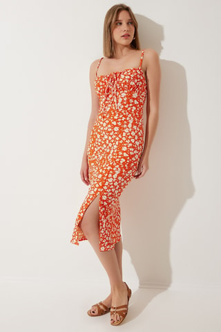 Vestido midi - Naranja